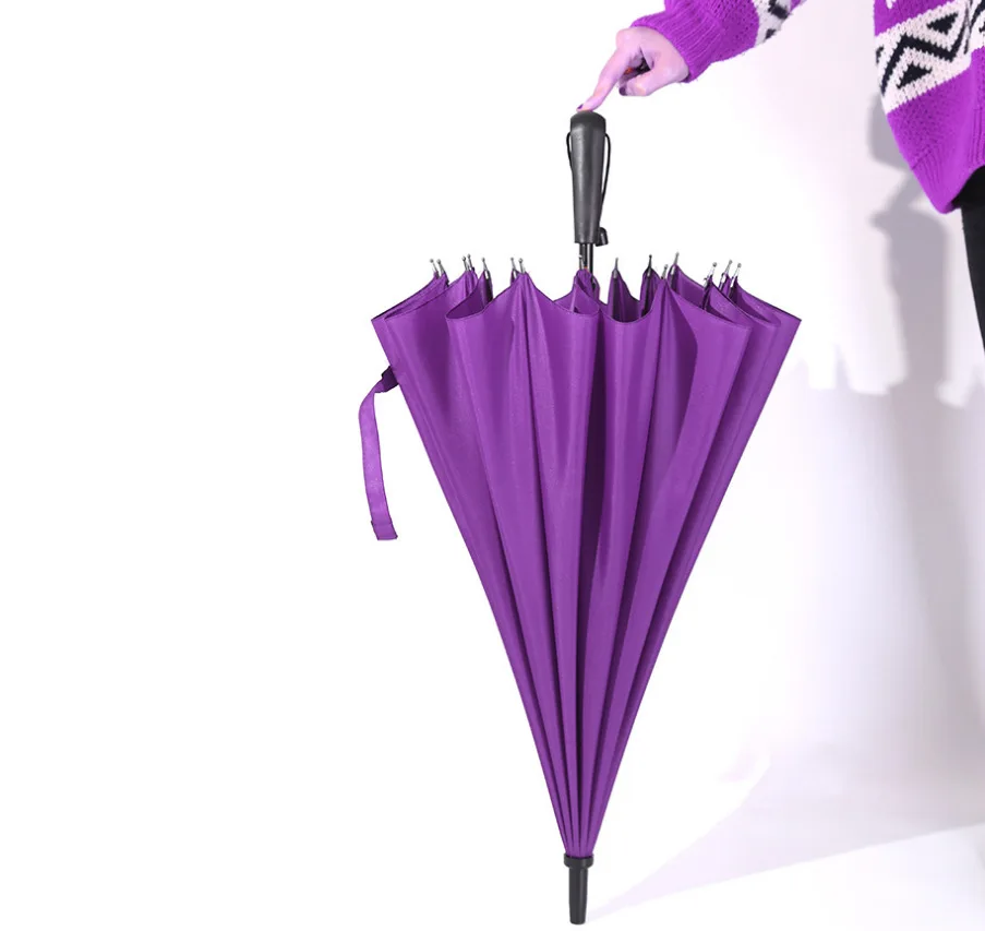 

Creative 16 Bone Long Umbrella Customizable Business Rainbow Umbrella Automatic Long Handle Sun-resistant High-End Customizable
