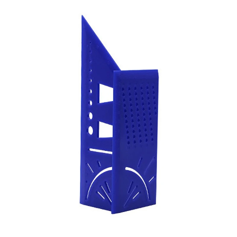 blue 3D угловая деревообрабатывающая измерительная линейка квадратная деревообрабатывающая Мерная линейка измерительный инструмент с манометром и линейкой 1 шт - Цвет: blue