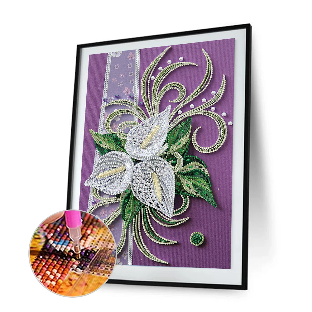 DIY 5D Mosaic Part Drill Special Shape Diamond Leaves Resin Painting Kit Rhinestone Drawing Home Art Craft Bedroom Decoration diamond painting,diamond painting accessories,painting set