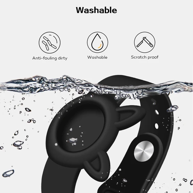 Szilikon Csuklópánt Az Airtag Számára, Apple Gps Nyomkövető Karkötő Védő Tokja Airtags Csatához, A Lost - Image 4