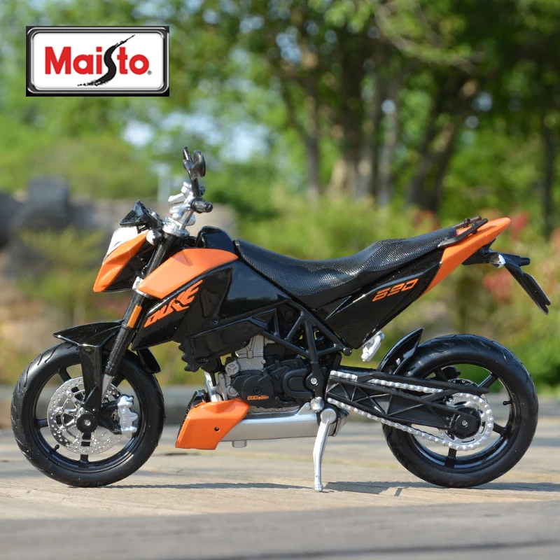 Maisto 1:12 KTM 690 Duke Orange Die Cast Vehicles Collectible Hobbies Motorcycle Model Toys 2
