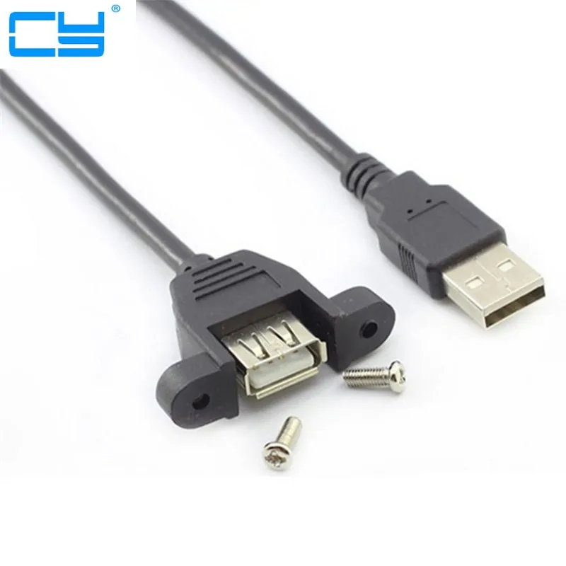 USB 2 0 macho para femea Cabo de extensao Tipo A Extensao com parafuso Montagem Em Painel | Компьютеры и офис