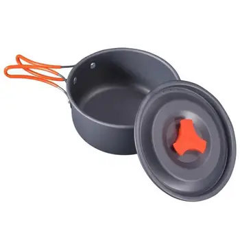 

8pcs Outdoor Camping Cookware Backpacking Cooking Picnic Bowl Pot Pan Set GL