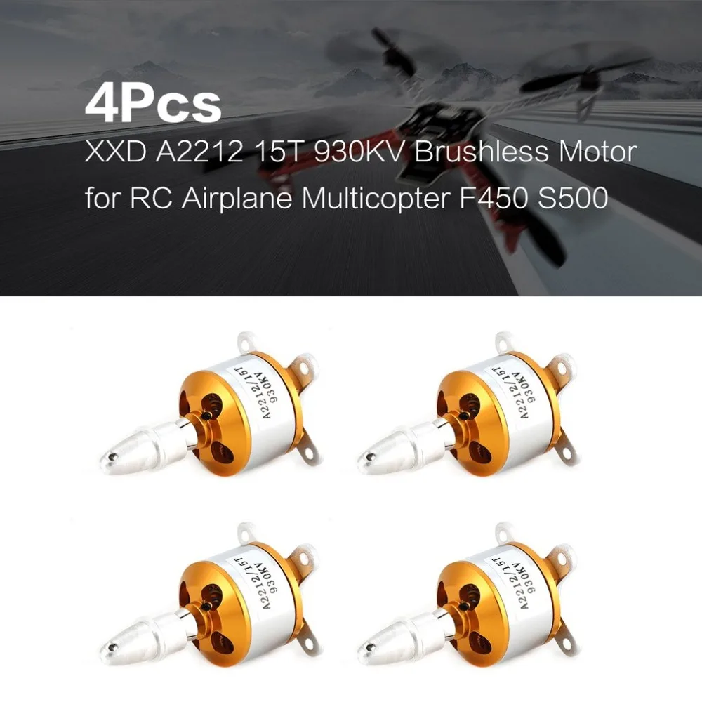 4 шт. XXD A2212 15T 930KV 2-3S Outrunner бесщеточный двигатель для радиоуправляемого самолета Вертолет с фиксированным крылом Мультикоптер Дрон F450 S500