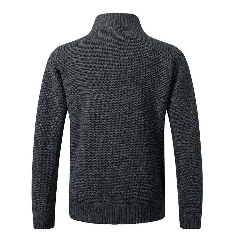 

Men's Fleece Sweater Coat Winter Thick Patchwork Wool Cardigan Warm Knitted Sweater Jackets Casual Male Clothing XY108