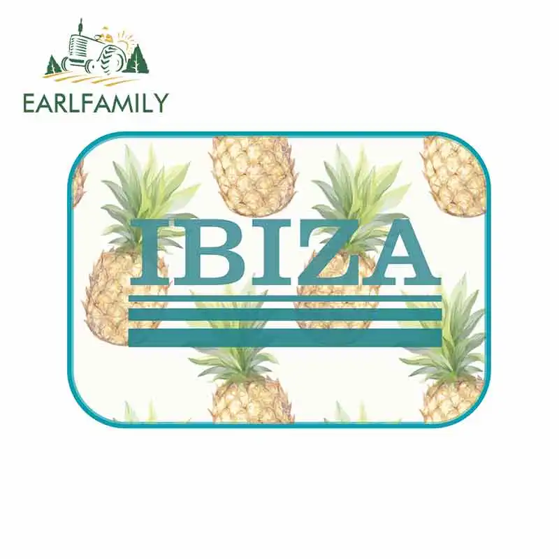 

EARLFAMILY 13cm x 9.1cm for Ibiza Spain Car Stickers Vinyl JDM Waterproof RV VAN Fine Decal 3D Graphics Cartoon Anime Sign