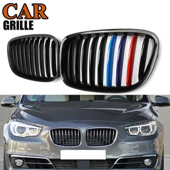 

For BMW 5GT 5 Series F07 GT 2010 2011 2012 2013 2014 2015 Car accessries Front Hood Bumper Racing Grills Gloss Black M-Color