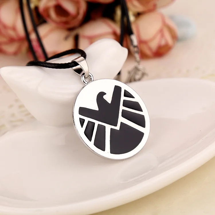 Marvel Agents Of SHIELD Badge Logo Symbol Necklace Pendent Jewellery Gift Bag 