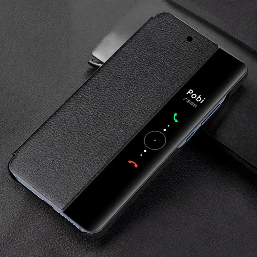 

Smart View Flip Cover Leather Phone Case For Huawei Nova3 Nova3i Huawei Honor 8X Huawei Y6 2018 Window View Flip Cover