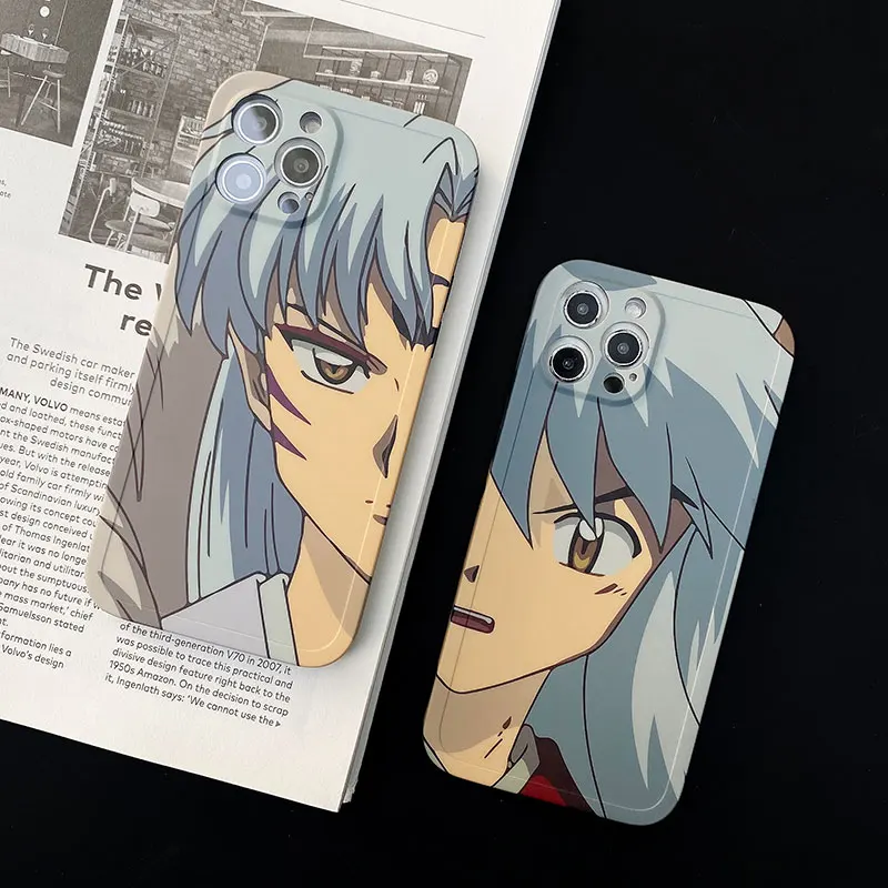 Милый чехол с рисунком манги Inuyasha Sesshoumaru для Iphone 12 Mini 11 Pro X XS Max XR 7 8 Plus крутой 3D