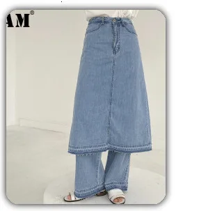 [EAM] Wide Leg Pants Big Size Dot Two Piece Suit New Lapel Half Sleeve Black Loose Fit Women Fashion Spring Summer 2020 1W679