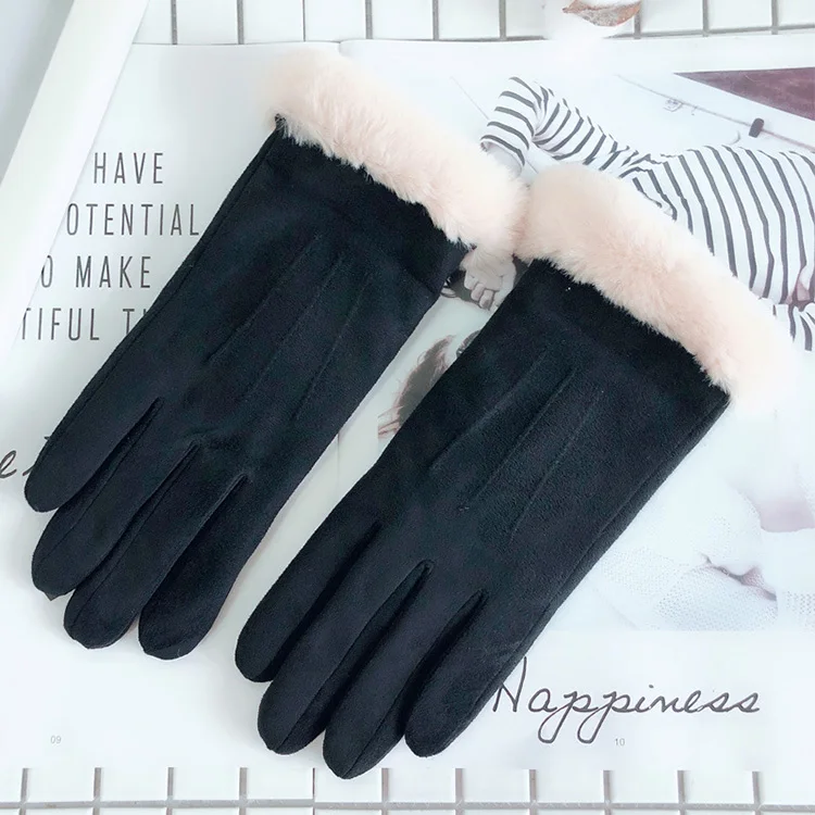 Dilidala осенне-зимние женские перчатки плюс бархатные толстые теплые студенческие перчатки с сенсорным экраном для езды на открытом воздухе Зимние перчатки для женщин