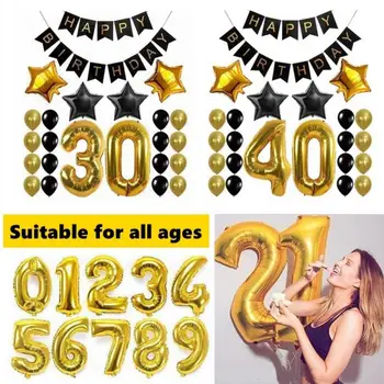 

21/30/40/50/60 Dinnerware Sets For Birthday Party Decoration Paper Cups Table Cloth Dish Happy Birthday Flag Garland Supplies