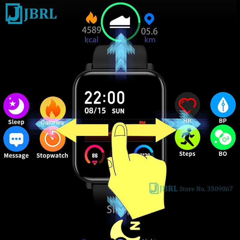 Умные часы с сенсорным экраном мужские и женские умные электронные для Android IOS