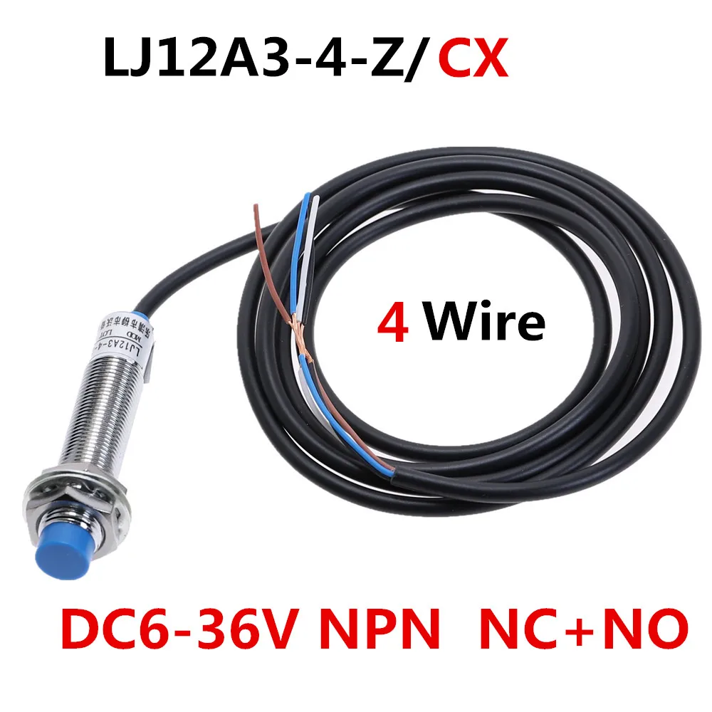 LJ12A3-4-Z/BX/AX/CX/по/AY/CY/EX/DX/EZ/DZ Индуктивный бесконтактный Сенсор переключатель PNP/NPN с источником питания от постоянного тока, 6 V-36 V M12 - Цвет: LJ12A3-4-ZCX