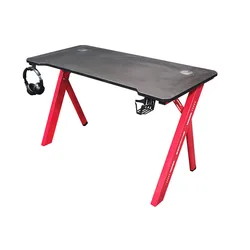 Bureau d'ordinateur de jeu Simple et ergonomique, pliable, en feuille noire, pour la maison, OF50ZZ 