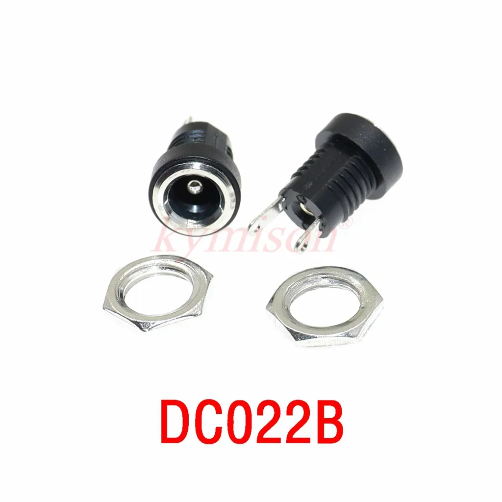 

20pcs 3A 12v for DC Power Supply Jack Socket Female Panel Mount Connector 5.5mm 2.1mm Plug Adapter 2 Terminal Types 5.5*2.1