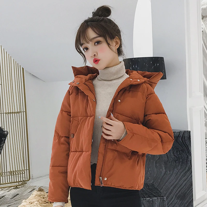 Women 7 Colors Thick Oversized Parka Winter Hooded Cotton Padded