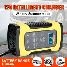 12v 6a inteligente carregador de bateria da motocicleta carro reparação pulso carregador com display lcd monitoramento temperatura para carro caminhão barco suv