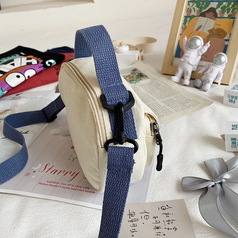 Small Women Canvas Shoulder Bags Korean Cartoon Print Fashion Mini Cloth Handbags Phone Crossbody Bag for Cute Girl 2021 Purse 5