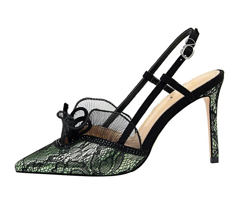 Летние женские туфли-лодочки на шнуровке с острым носком; модные женские туфли на высоком каблуке с ремешком; элегантные офисные женские туфли на тонком каблуке