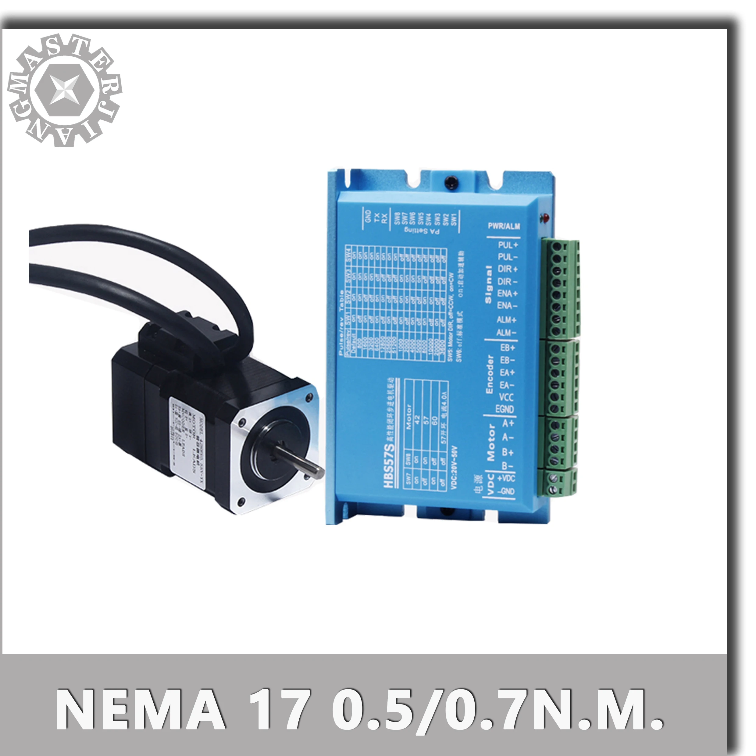 Драйвер шагового двигателя HBS57(S) Nema 17 42 Гибридный с замкнутым контуром 0 55 нм 7 |