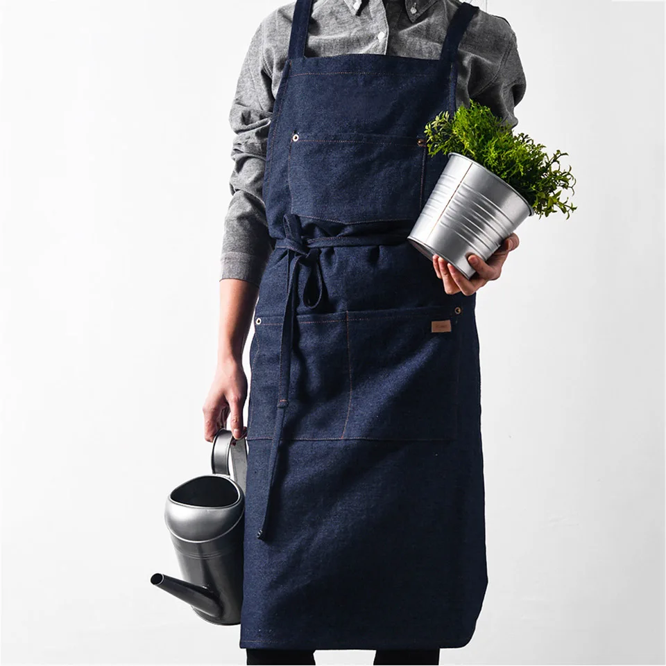 apron A deep blue