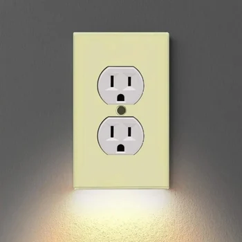 

Wall Outlet Cover with LED Night Lights Electrical Outlet Wall Plate with LED Night Lights Socket Wall Panels for Home Decor
