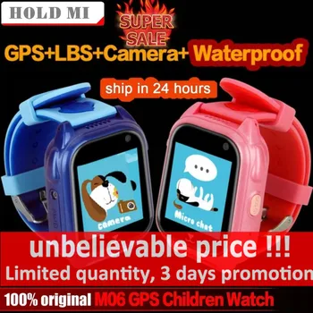 

M06 Smart GPS Child Watch Camera Waterproof IP67 Phone Position GPS Tracker 1.44 inch Color Touch Screen SOS Smart Baby Watch