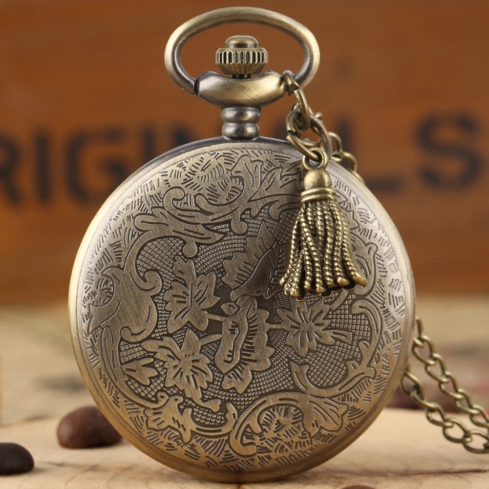 Dreamy Hollow out Princess Pattern Case Pocket Watches Women Necklace Chain Clock Pocket Watch Girls reloj 4