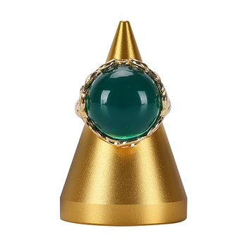 

Small Home Decor Ring Display Holder Useful Wedding Stand Cone Finger Tip Engagement Organizer Gift Jewelry Storage Metal