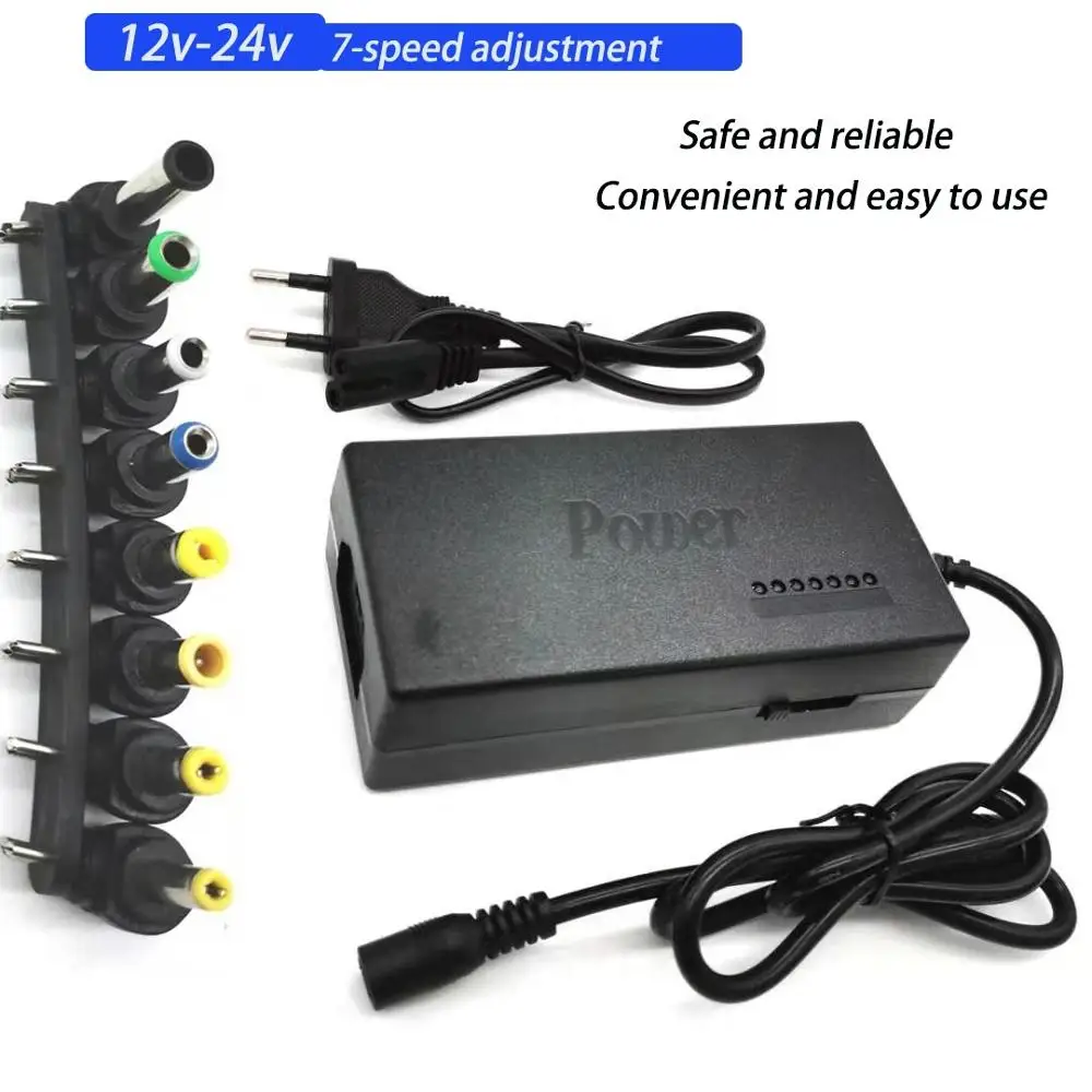 Dc 12v/15v/16v/18v/19v/20v/24v 4-5a 96w portátil ac adaptador de alimentação universal carregador para asus dell lenovo sony toshiba portátil