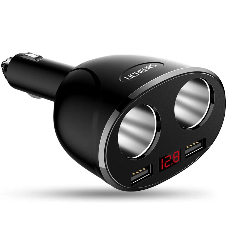 

Car Mounted Cigarette Charger 5v3. 6A Car Digital Car Charger One plus Two Dual-Port Car Mobile Phone Cigarette Lighter