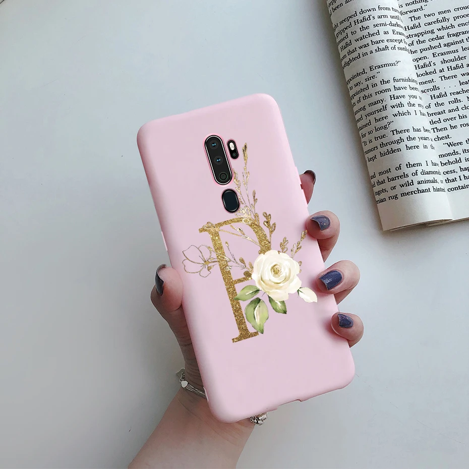 For Oppo A9 A5 2020 Case Cover Shockproof Cute Letters Soft Silicone Phone Case For Oppo A9 A5 OppoA9 OppoA5 A 9 2020 Cases 6.5" casing oppo