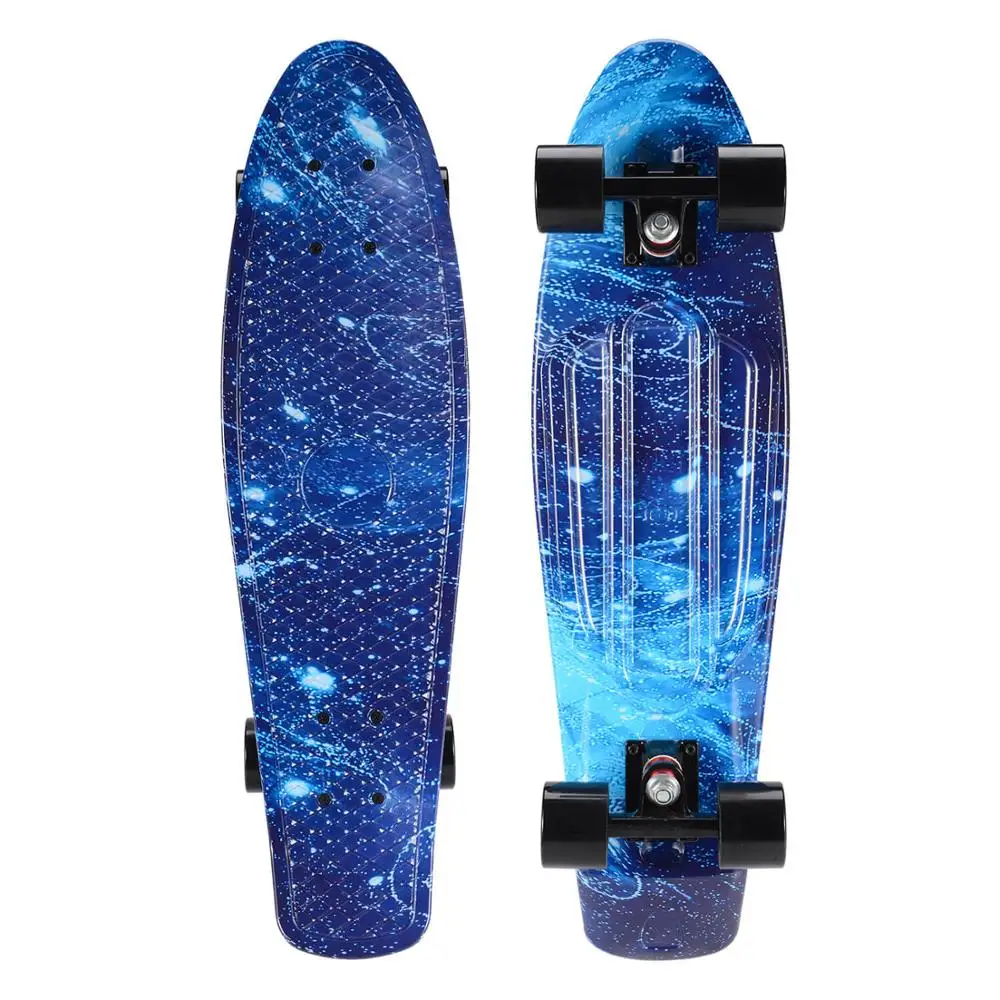 Kantine Gemengd op gang brengen 27 Inch Cruiser Skateboard Skate Plastic Retro Longboard Compleet Grafische  Serie Galaxy Starry Bloemen Jongens Meisjes|Step| - AliExpress