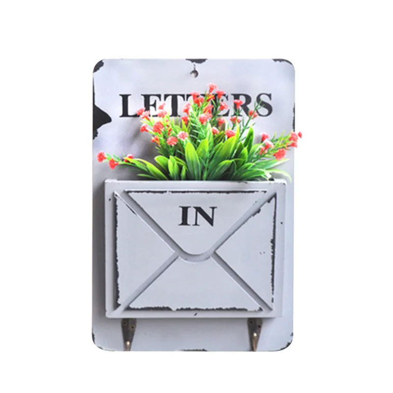 18X4,5X26 см Белый Настенный почтовый ящик для сада Открытый Письмо газета Органайзер