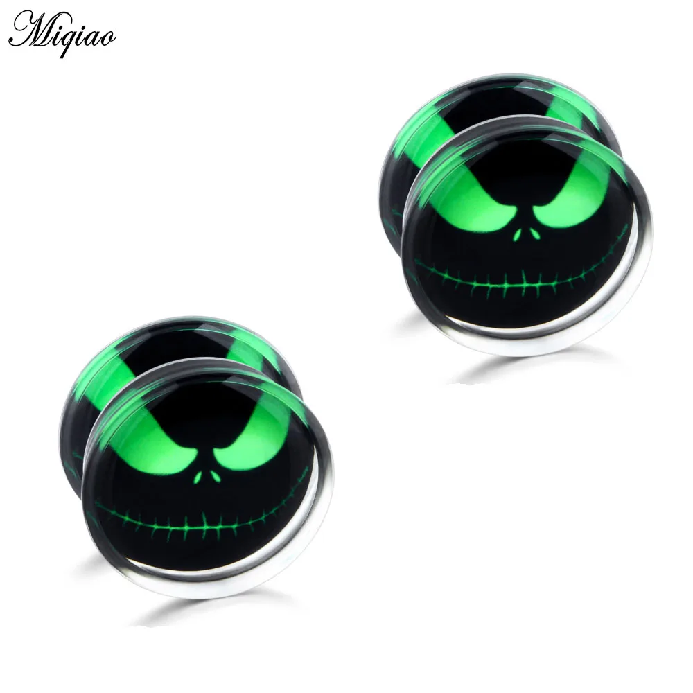 

Miqiao 2pcs European and American Green Eye Transparent Acrylic Ear Piercing Accessories 6mm-25mm