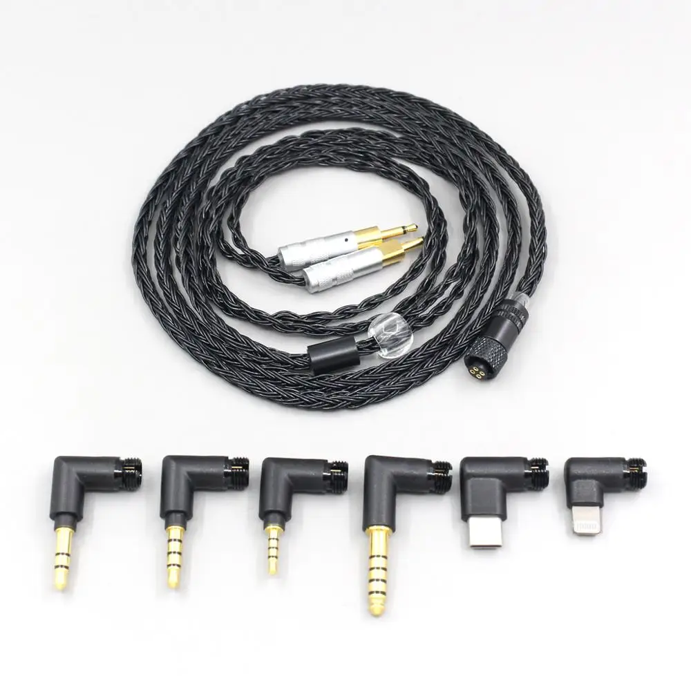 16 Core Black OCC Awesome All In 1 Plug Earphone Cable For Sennheiser HD700 Headphone LN006990