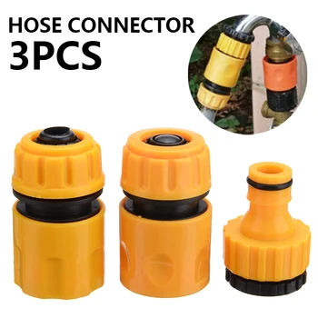 

3pcs 1/2" taps Straight Hose Connection Adaptor Set Garden Plastic Hose Pipe Tap Connector Fitting For Home Garden Watering Tool
