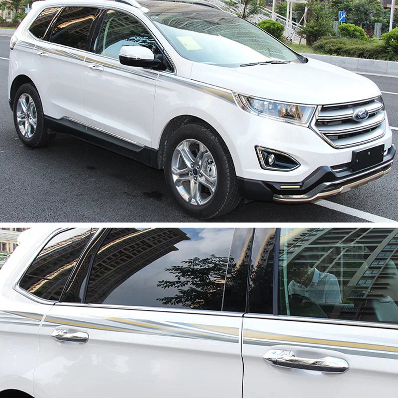 Car sticker Car side skirt applique Car body drawing Styling AutoDecal Car Side Stripes For Ford Edge 2015-2020