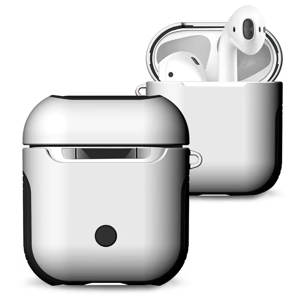 Чехол для наушников, чехол для Apple Air pods, кожаный чехол, зарядное устройство, настоящие беспроводные наушники Bluetooth, аксессуары - Цвет: Белый