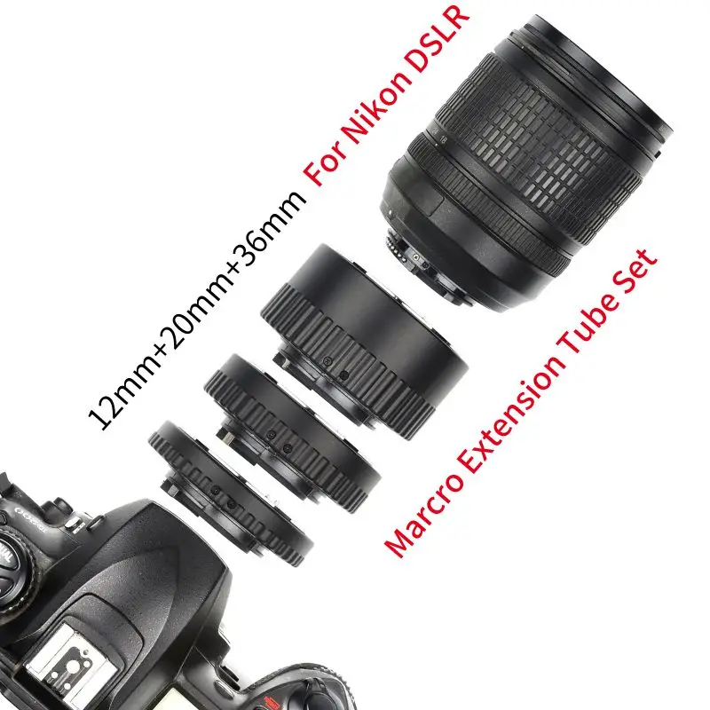 12 мм 20 мм 36 ММ ручная фокусировка N-AF Макро Удлинитель Набор для Nikon D3100 D7100 D5100 D5500 D5200 D90 цифровой зеркальной камеры