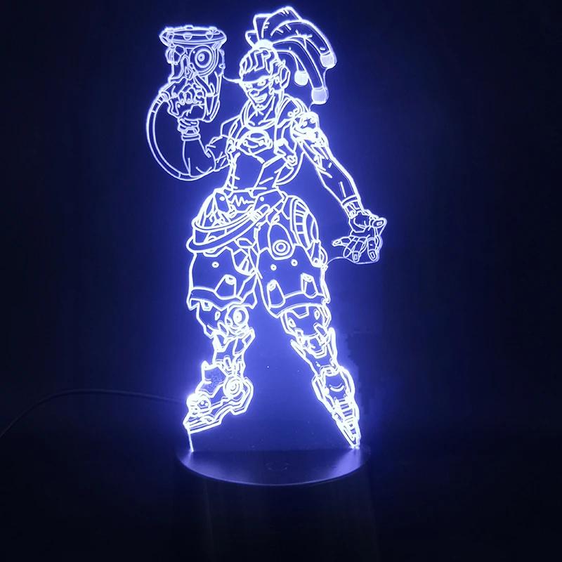 Игра Overwatch Hero Lucio 3D лампа прикольный приз для ребенка яркий базовый ночсветильник