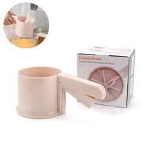 Ручной пластиковый просеиватель Мука сито Сетчатое тонкой сетки фильтр сахара руководство сито для муки выпечки Кондитерские инструменты