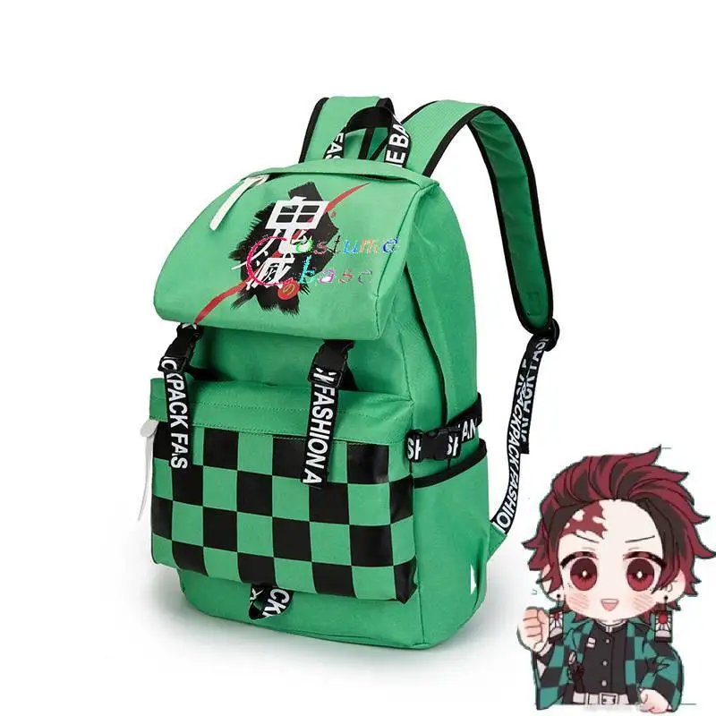 Рюкзак с аниме Kamado Tanjirou Demon Slayer: Kimetsu No Yaiba Студенческая школьная дорожная сумка