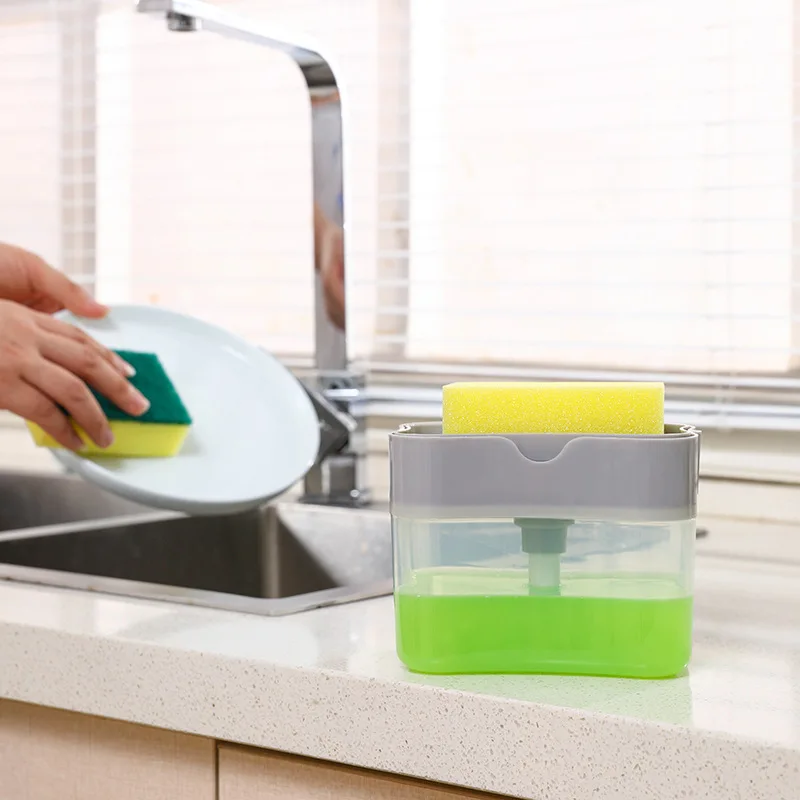

Cross Border Hot Selling Creative Kitchen Detergent Press Liquid Box Scouring Pad Automatic Liquid Filling Box Press Pressu