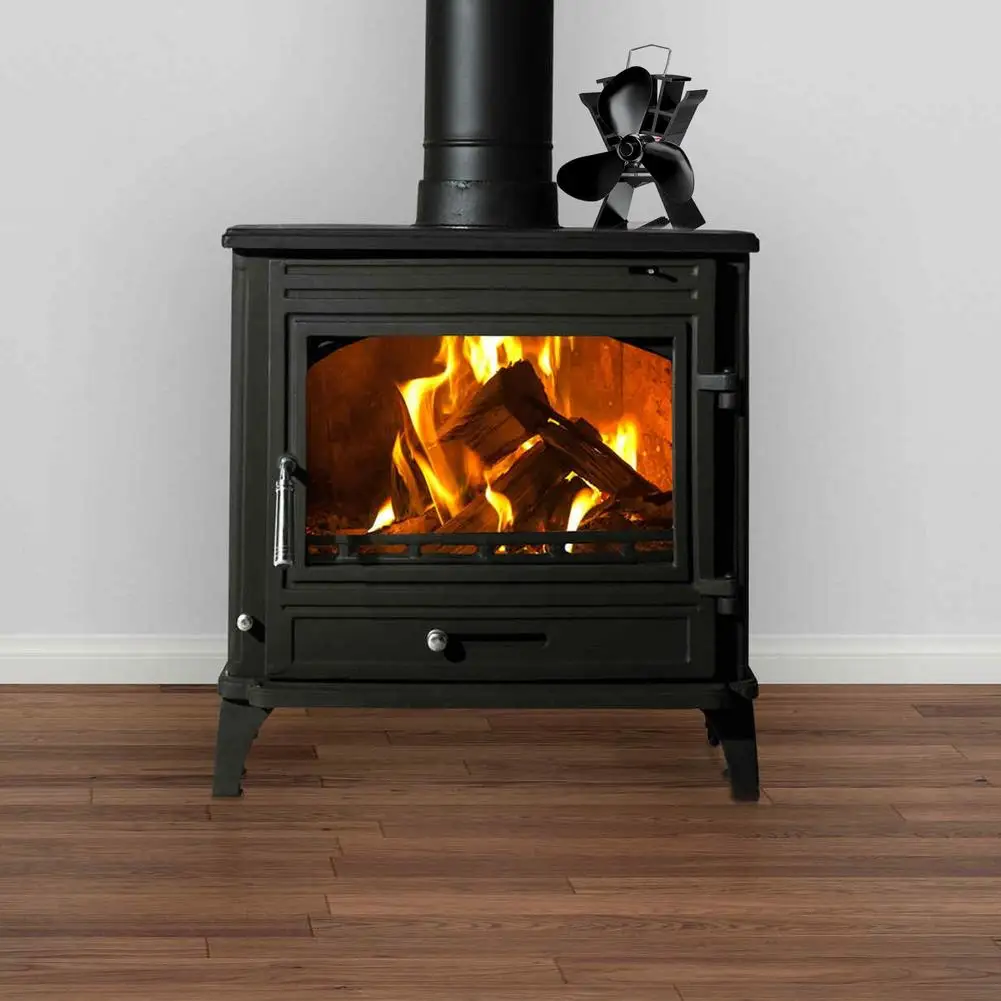 5 3 Blades Heat Powered Stove Fan Quiet Wood Log Fireplace Fan Eco-Friendly  Efficient Heat Distribution - AliExpress