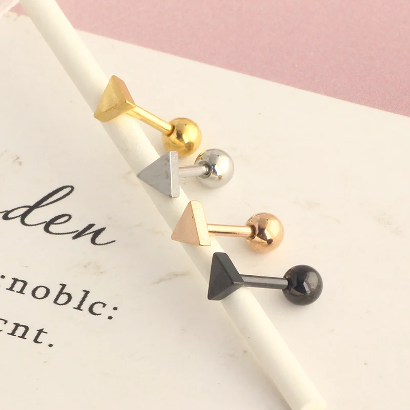 Stainless Steel Mini Stud Earrings Helix Cartilage Tragus Lobe Ear Piercing Jewelry Conch Ear Stud Barbell Wholesales 3 color