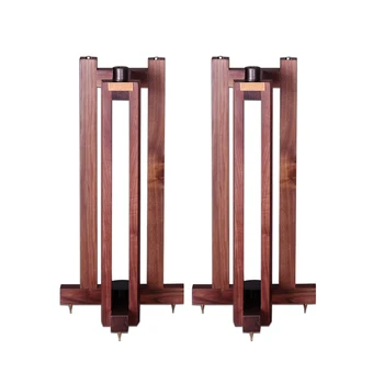 

S-005 CL-04 black walnut full solid wood triangle speaker stand speaker stand bookshelf box stand