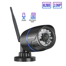 1080P 2MP cámara IP inalámbrica IR visión nocturna registro de Audio P2P Onvif Video seguridad Wifi Cámara al aire libre CCTV Tarjeta de vigilancia TF